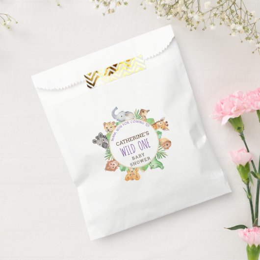 かわいいサファリジャングルボーイズ赤ちゃんシャワー フェイバーバッグ (封をした状態)