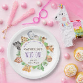 かわいいサファリジャングルボーイズ赤ちゃんシャワー ペーパープレート (パーティー)