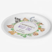 かわいいサファリジャングルボーイズ赤ちゃんシャワー ペーパープレート (アングル)