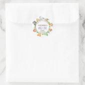 かわいいサファリジャングルボーイズ赤ちゃんシャワー ラウンドシール (バッグ)