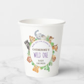 かわいいサファリジャングルボーイズ赤ちゃんシャワー 紙コップ (正面)