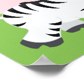 かわいいサファリジャングル動物の誕生日パーティーポスター ポスター (角)