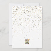 かわいいサファリジャングル動物の誕生日パーティー 招待状 (裏面)