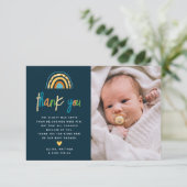 かわいいサファリジャングル動物ワイルドワンベビーシャワー サンキューカード (スタンド正面)