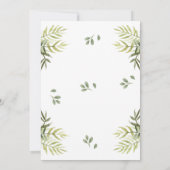 かわいいサファリジャングル1歳の誕生日 招待状 (裏面)