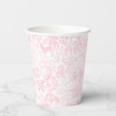 かわいいサファリトイレデジュエピンクベビーシャワー 紙コップ (裏面)