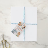 かわいいサファリパーティー動物子供の誕生日 ギフトタグ (より糸付き)