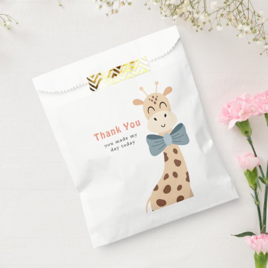 かわいいサファリパーティー動物子供の誕生日 フェイバーバッグ (封をした状態)