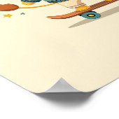 かわいいサファリベイビーライオン – 夢のようなベビールームの壁アート ポスター (角)