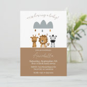 かわいいサファリボホベビーアニマル 招待状 (スタンド正面)