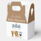 かわいいサファリボホ動物ベビーシャワー フェイバーボックス (オープン)