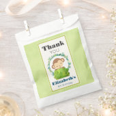 かわいいサファリモンキー誕生日ありがとう フェイバーバッグ (クリップ留めされた状態)