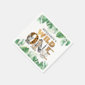 かわいいサファリワイルドワン1歳の誕生日 スタンダードカクテルナプキン (角)