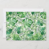 かわいいサファリ動物の写真の子供の誕生日 招待状 (裏面)