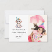 かわいいサファリ動物の写真の誕生日 サンキューカード (正面)