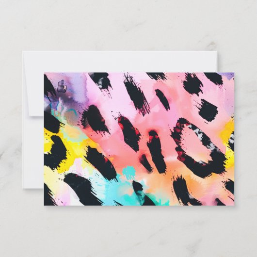 かわいいサファリ動物の写真の誕生日 サンキューカード (裏面)