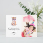 かわいいサファリ動物の写真の誕生日 サンキューカード (スタンド正面)