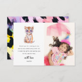 かわいいサファリ動物の写真の誕生日 サンキューカード (正面/裏面)