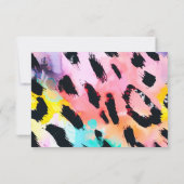 かわいいサファリ動物の写真の誕生日 サンキューカード (裏面)