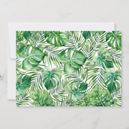 かわいいサファリ動物の写真子供の誕生日 招待状 (裏面)