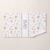 かわいいサファリ動物の子どもバスタオルセット バスタオルセット (ハンドタオル)