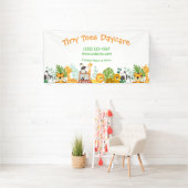 かわいいサファリ動物の子ども保育事業 横断幕 (インサイチュ)