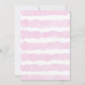 かわいいサファリ動物の少女のベビーシャワー 招待状 (裏面)