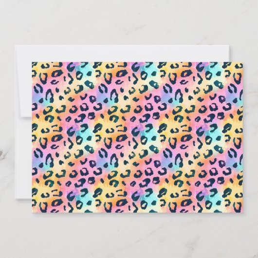 かわいいサファリ動物の誕生日パーティーサンキューカード サンキューカード (裏面)