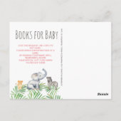 かわいいサファリ動物の赤ちゃんシャワーベビー ポストカード (裏面)