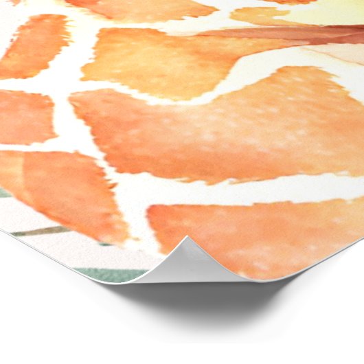 かわいいサファリ動物の赤ちゃんシャワー歓迎サイン ポスター (角)