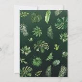 かわいいサファリ動物の赤ちゃんシャワー 招待状 (裏面)