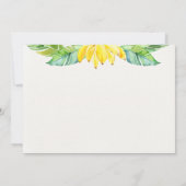 かわいいサファリ動物の赤ちゃんシャワー 招待状 (裏面)