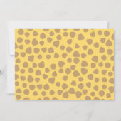 かわいいサファリ動物の野生の1つの写真の誕生日 招待状 (裏面)