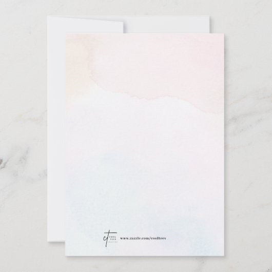 かわいいサファリ動物の雲9 9赤ちゃんシャワー 招待状 (裏面)