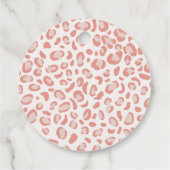 かわいいサファリ動物ガールベビーシャワーメッセージカード フェイバータグ (裏面)