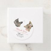 かわいいサファリ動物ガールベビーシャワーメッセージカード フェイバータグ (インサイチュ)