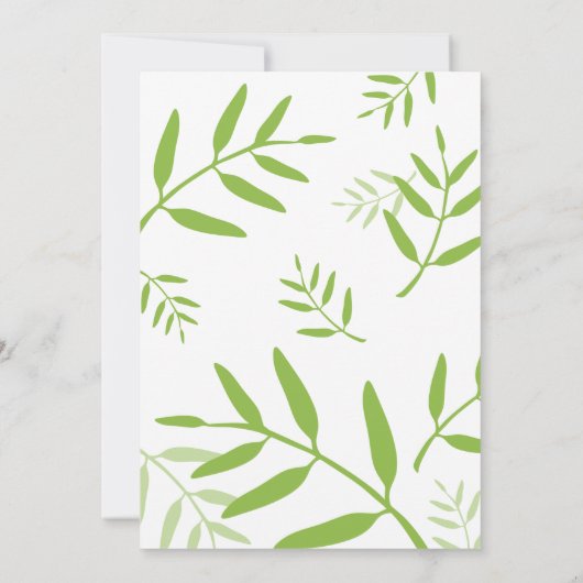 かわいいサファリ動物ベビーシャワーガール招待状 招待状 (裏面)