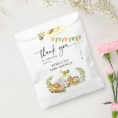 かわいいサファリ動物ベビーシャワーブランチパーティー フェイバーバッグ (封をした状態)