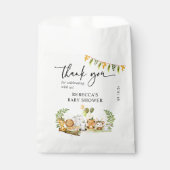 かわいいサファリ動物ベビーシャワーブランチパーティー フェイバーバッグ (正面)