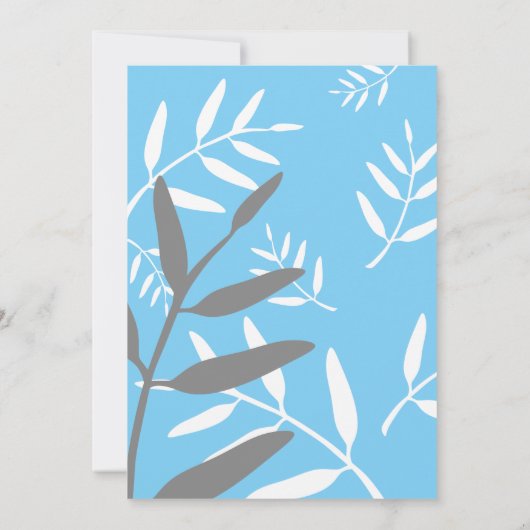 かわいいサファリ動物ベビーシャワーボーイ招待状 招待状 (裏面)