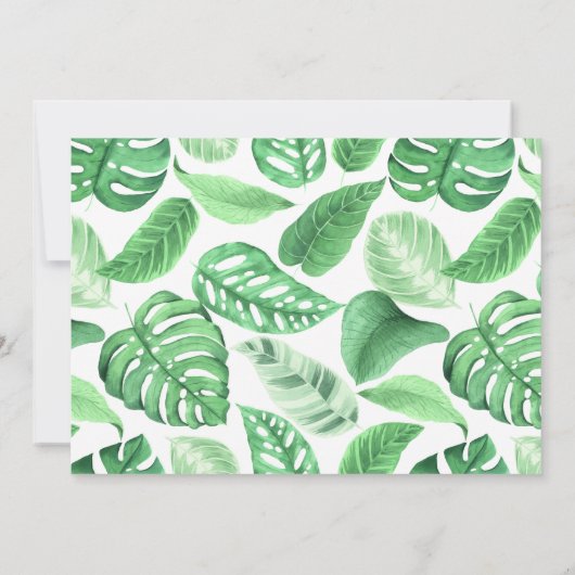 かわいいサファリ動物ベビーシャワー招待状 (裏面)