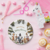 かわいいサファリ動物ベビーシャワー紙プレート ペーパープレート (パーティー)