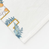 かわいいサファリ動物ベビーマイルストーン フリースブランケット (角)