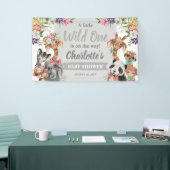 かわいいサファリ動物ワイルドワンボーイベビーシャワー 横断幕 (トレードショー)