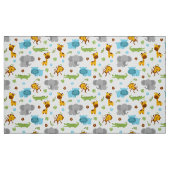 かわいいサファリ動物子供部屋布 ファブリック (ファットクウォーター)