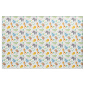 かわいいサファリ動物子供部屋布 ファブリック (ヤード)