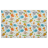 かわいいサファリ動物子供部屋布 ファブリック (ファットクウォーター)