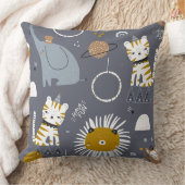 かわいいサファリ動物装飾枕、おもしろい動物 クッション (ブランケット)