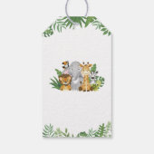 かわいいサファリ動物誕生日ベビーシャワーありがとう ギフトタグ (裏面)
