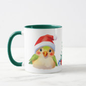 かわいいサファリ動物鳥サンタクリスマスコスチューム マグカップ (左)